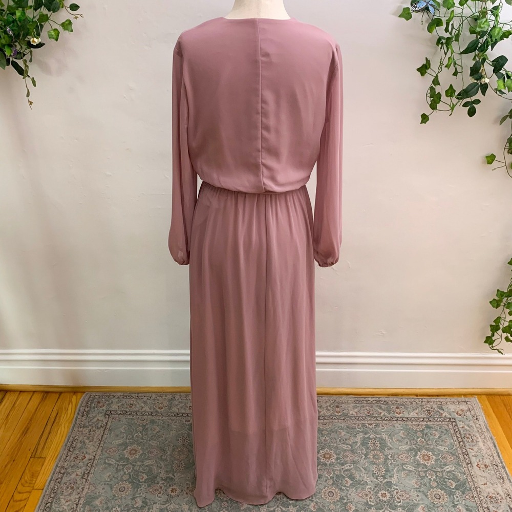 DB‎ Studio Pink Long Sleeve Chiffon Bridesmaid Dress - Picture 6 of 10